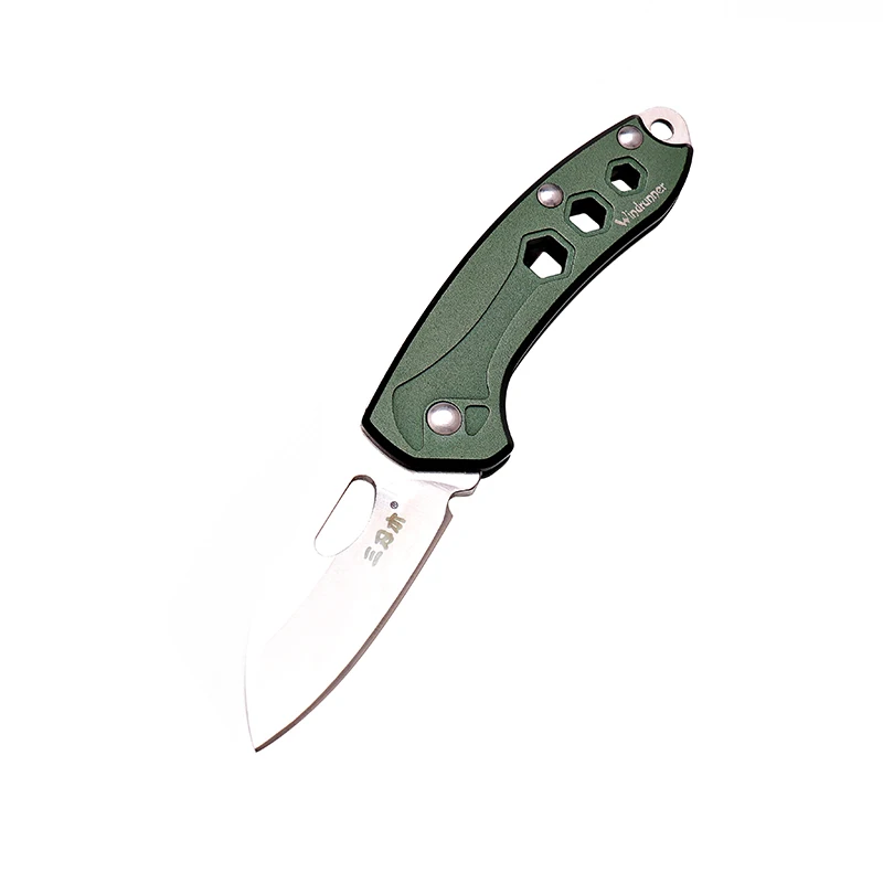 4108 green Sanrenmu 4108 мини брелок нож карманный нож Фруктовый нож для кемпинга выживания тактический универсальный инструмент EDC нож - Цвет: 4108 green