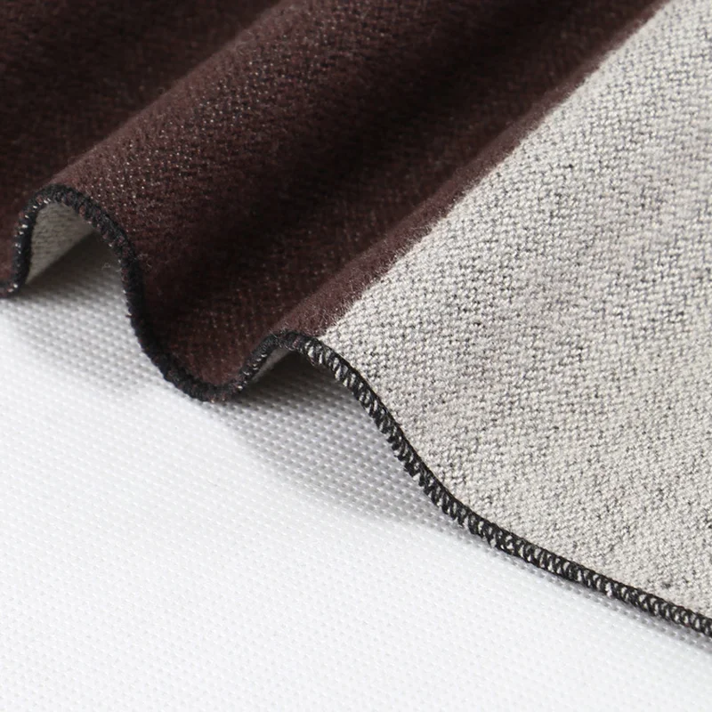 Роскошный шарф из пашмины мужской теплый в клетку с рисунком гусиные лапки