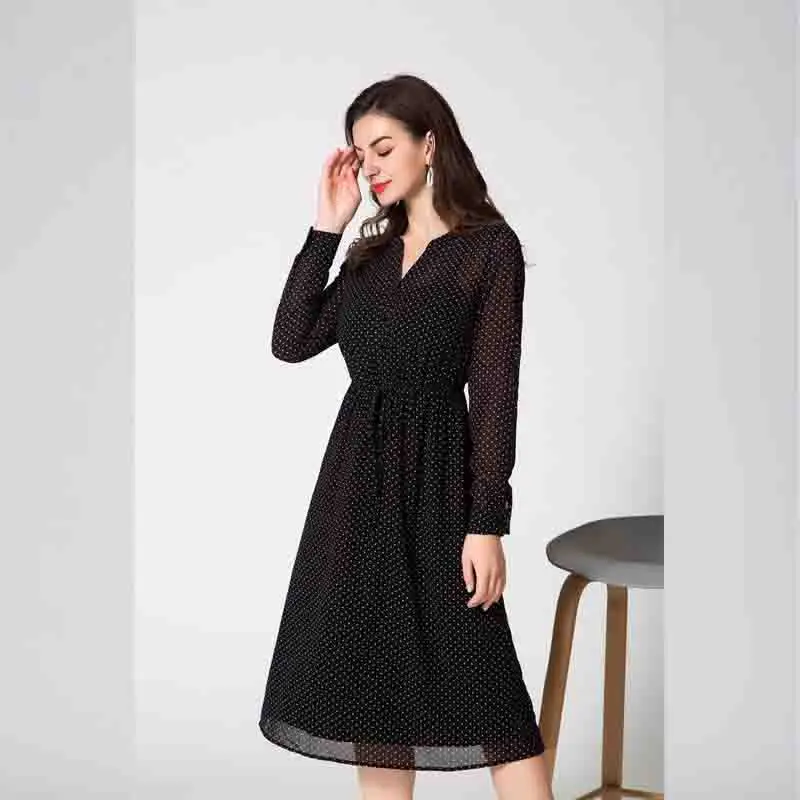 

Summer Ladies Bohemian Style Casual and Elegant Long-sleeved V-neck Sexy Dresses