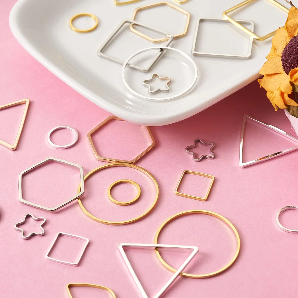 

Золотистые Платиновые латунные соединительные кольца, круглые серьги-капельки, соединители, круглые кольца, подвески, аксессуары