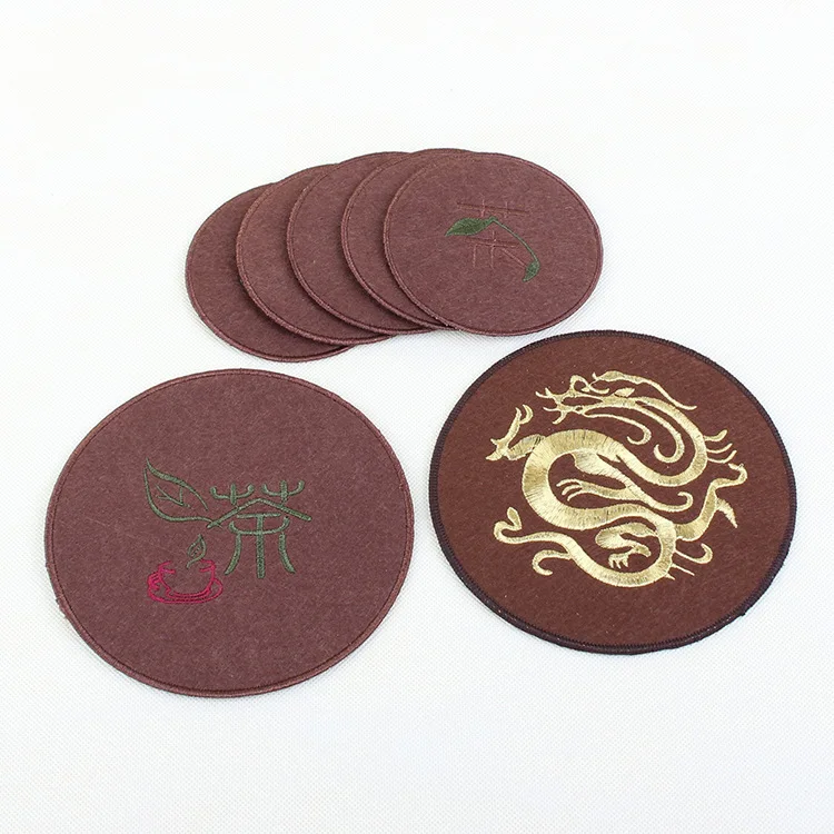Горячая Распродажа кофейные вышитые хлопковые подставки для горшков чайные