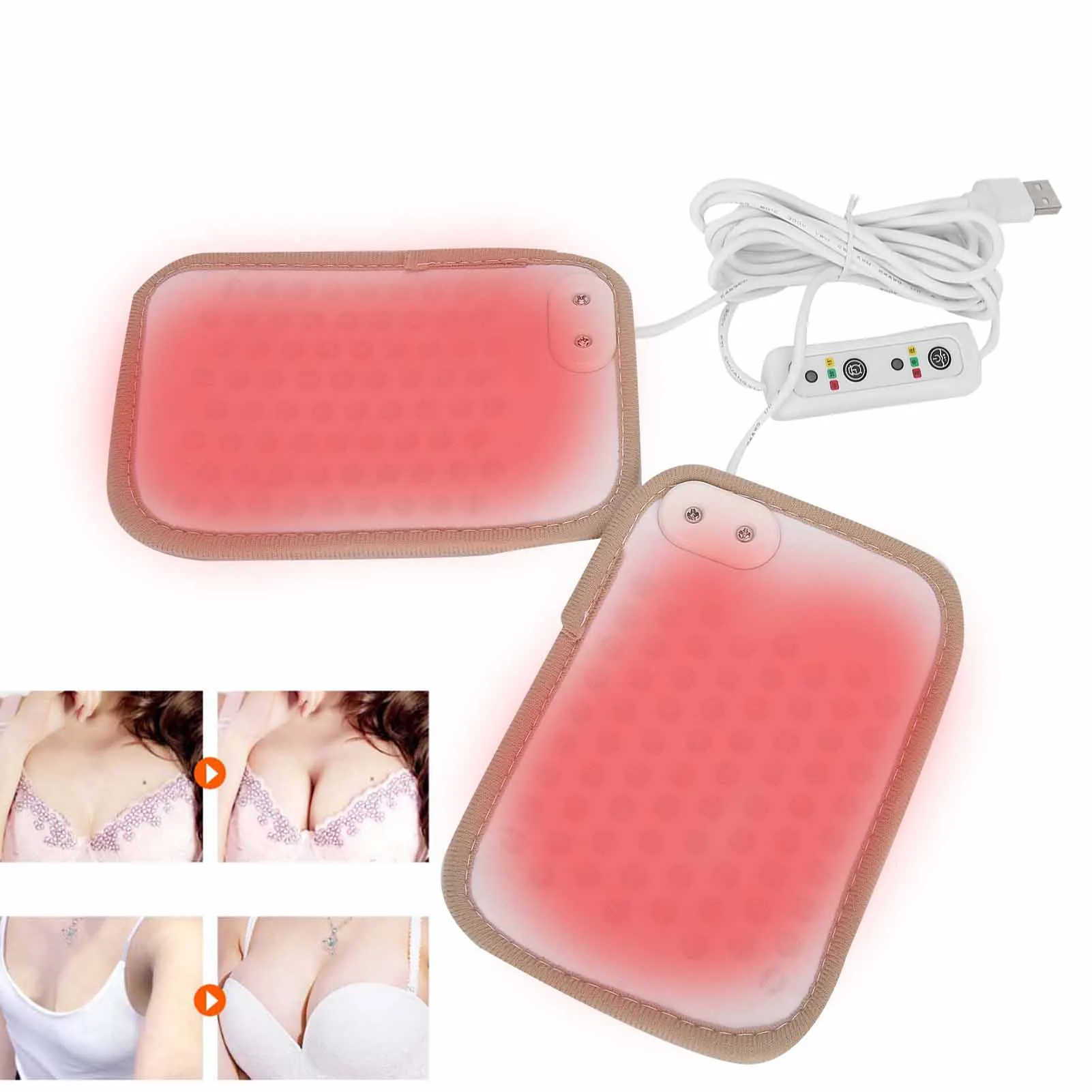 Women Red Light Breast Therapy Machine Household Breast Physiotherapy Instrument Meridian Acupoint Therapy Health Care USB Plug