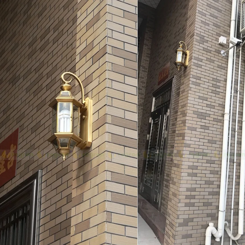 Ванная наружная медная настенная лампа бра винтажные Настенные светильники на