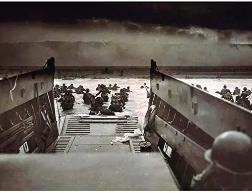

War Military History D Day Landing Normandy WWII Wall Art Print Wall Metal Sign Home Decor Premium 8X12 Inch