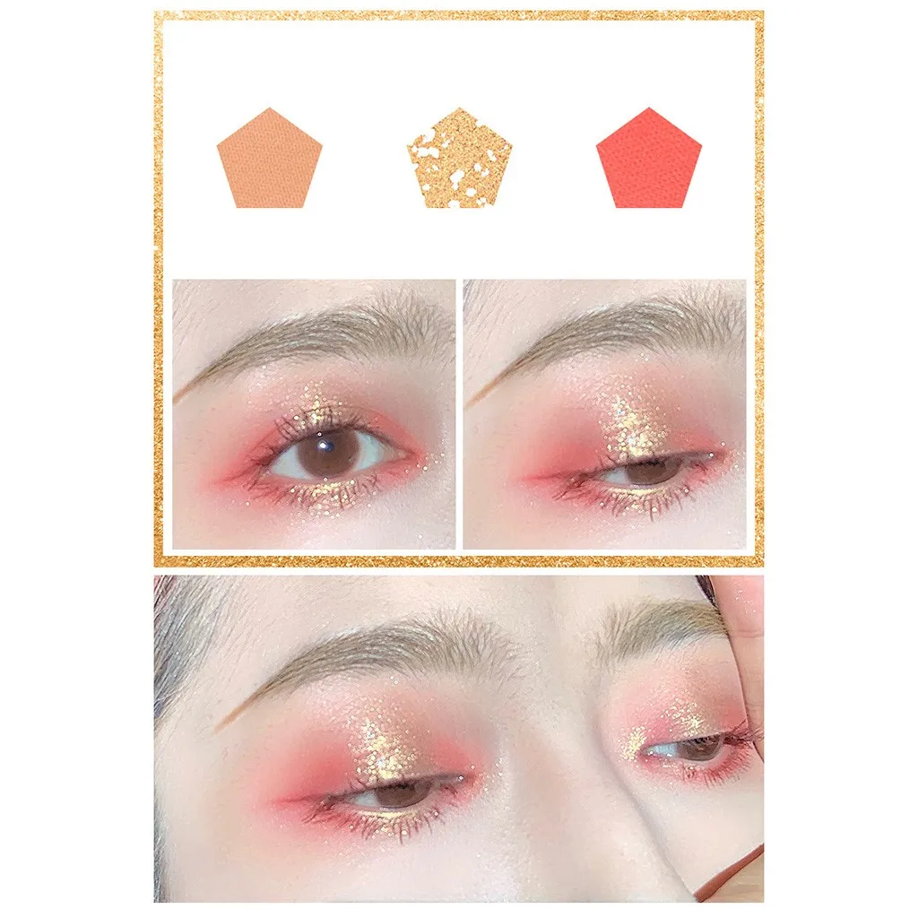 Палетка натуральных теней перламутровые блестящие матовые тени для век макияжа