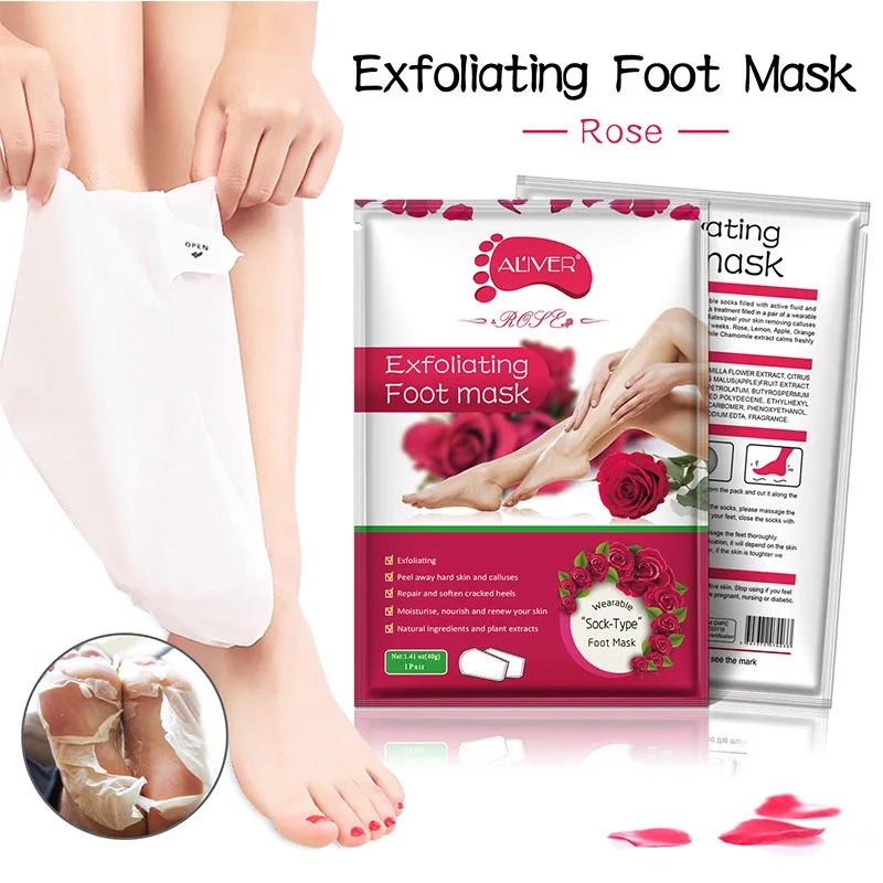 

1 Pair Exfoliating Foot Mask Socks for Pedicure Feet Peeling Foot Skin Care Mask Dead Skin Removal TU45889