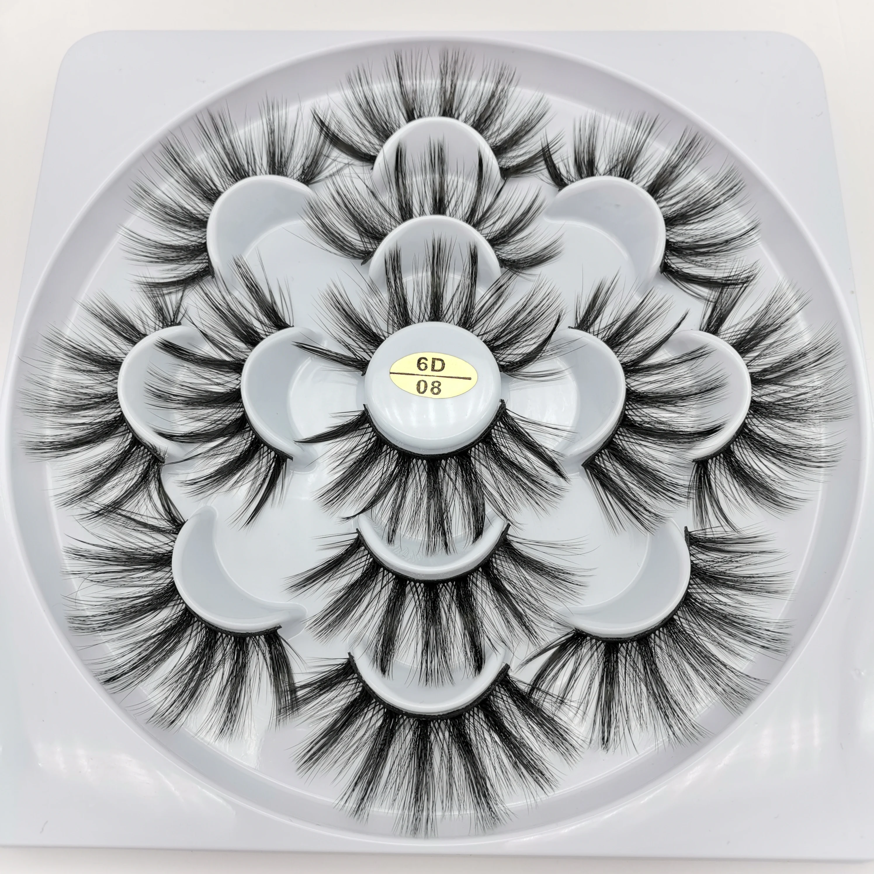 AceOfSexy 7 пар 6D меховых накладных ресниц 25 мм. Густые, длинные, пушистые, ручной работы инструменты для макияжа ресниц.