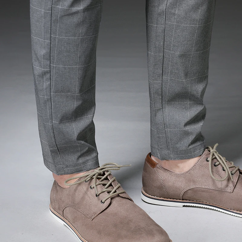 Брюки мужские прямые тонкие повседневные модные деловые Костюмные штаны в