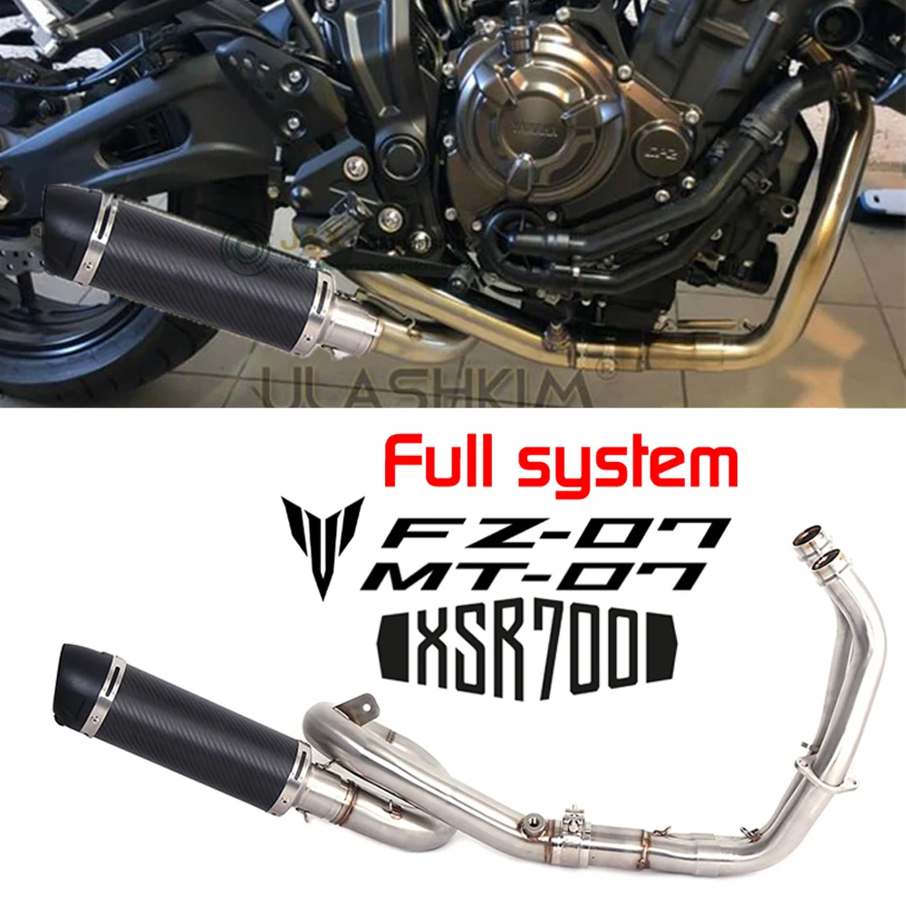 

Slip On For Yamaha Mt07 Fz07 Mt Fz 07 2014 2015 2016 2017 Xsr700 2016 2017 Middle Link Pipe Motorcycle Full Exhaust System
