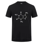 Мужская Летняя хлопковая футболка с коротким рукавом, Шелдон, кофеин, молекулярная формула, научная химия