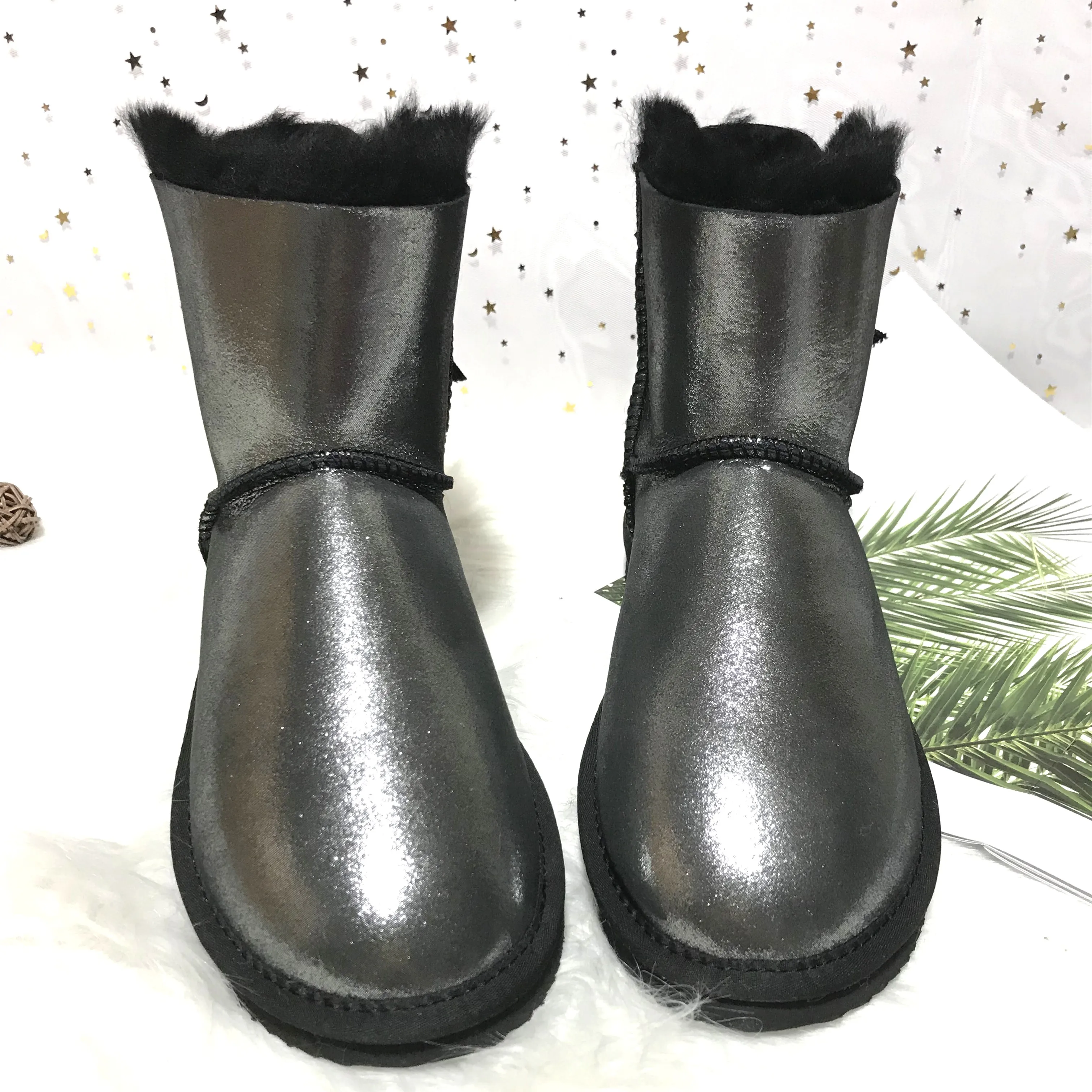 Женские сапоги из натуральной овечьей кожи зимние теплые с натуральным мехом 100%