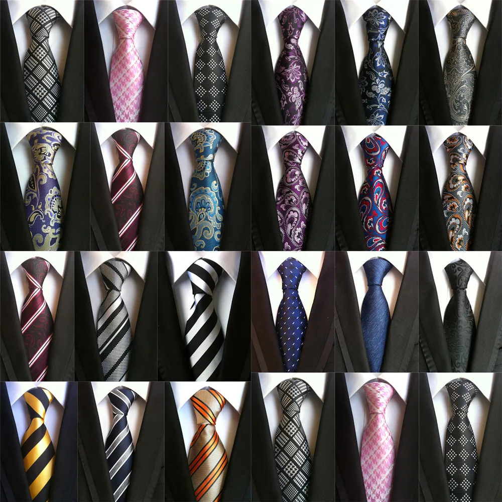 Галстук Пейсли для мужчин шелковый галстук 8 см синий однотонные Галстуки