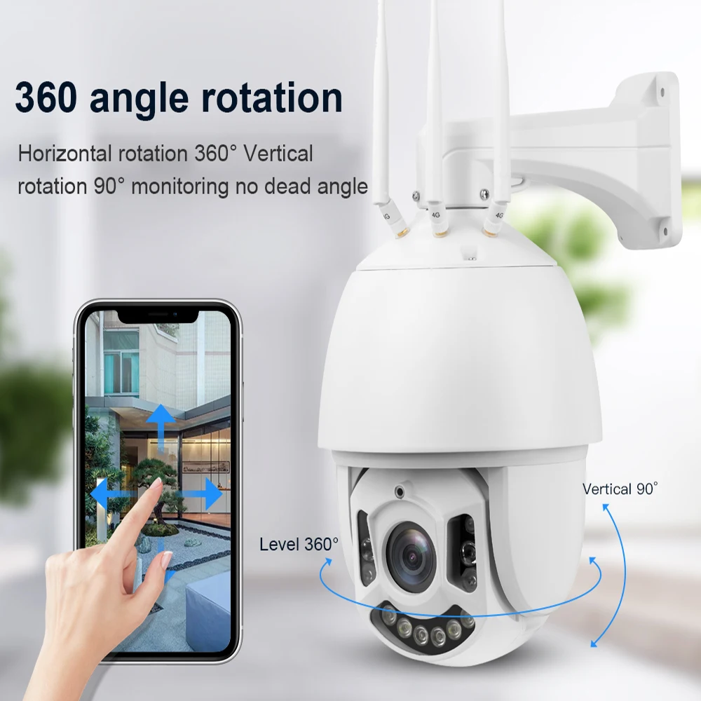 Беспроводная камера видеонаблюдения с поддержкой 4G SIM карты 1080P Wi Fi|Камеры