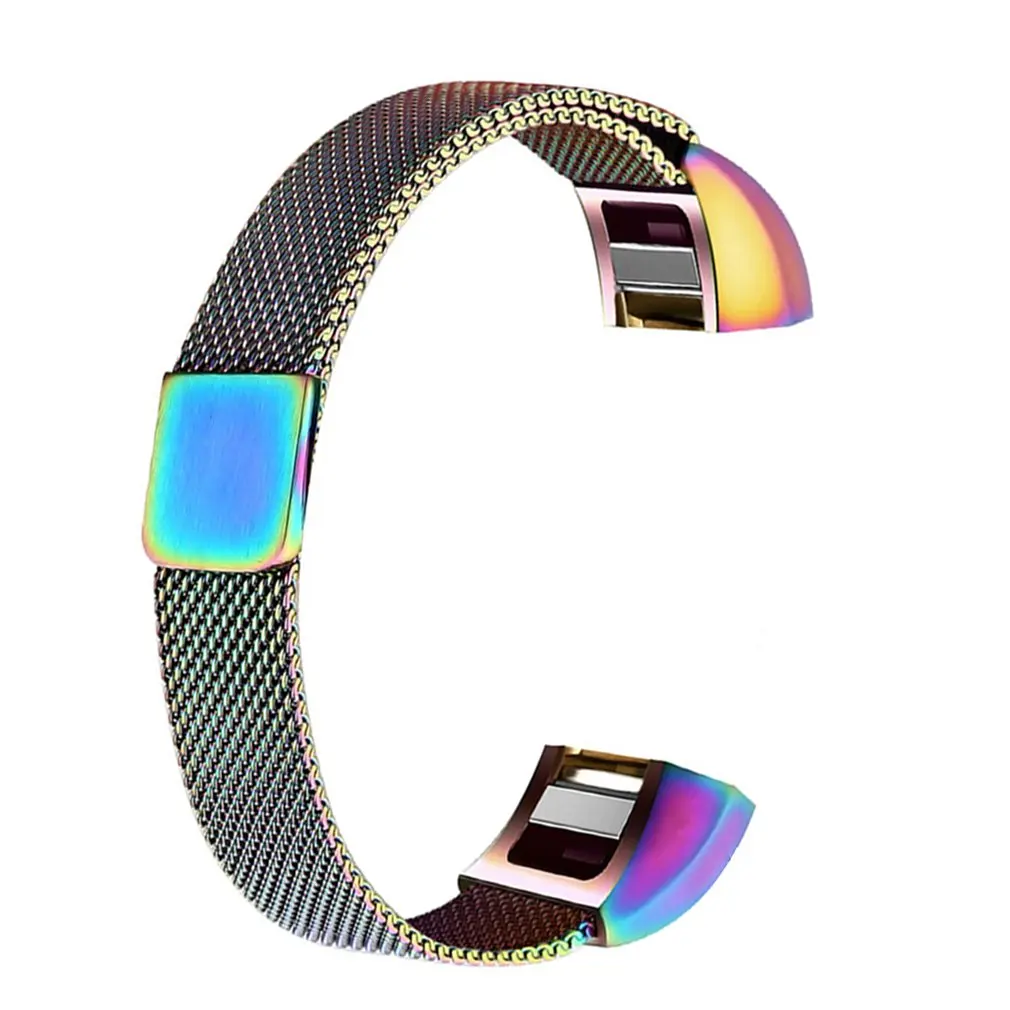 Нержавеющая сталь цельная часовая сетка с замком для Fitbit Alta Hr Магнитный