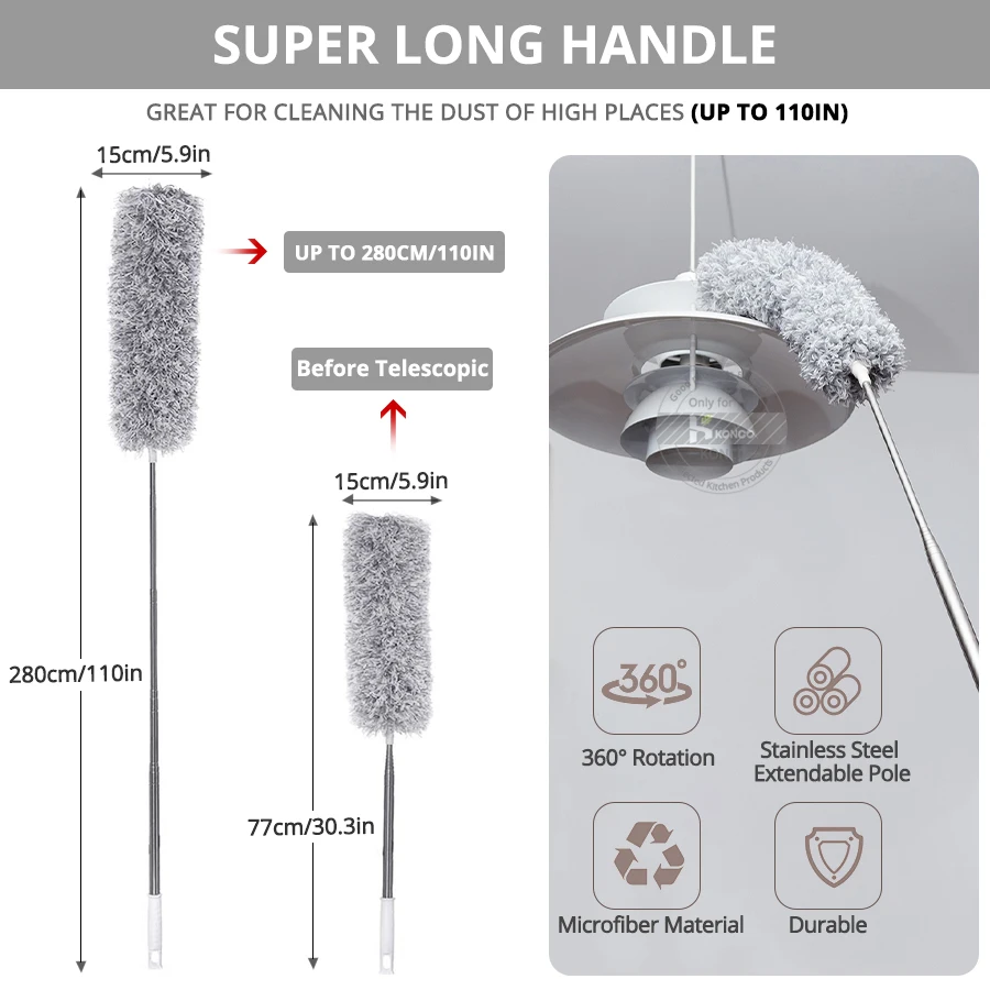 Щетка из перьев для уборки пыли тряпка микрофибры щетка чистки с растяжимый Шест