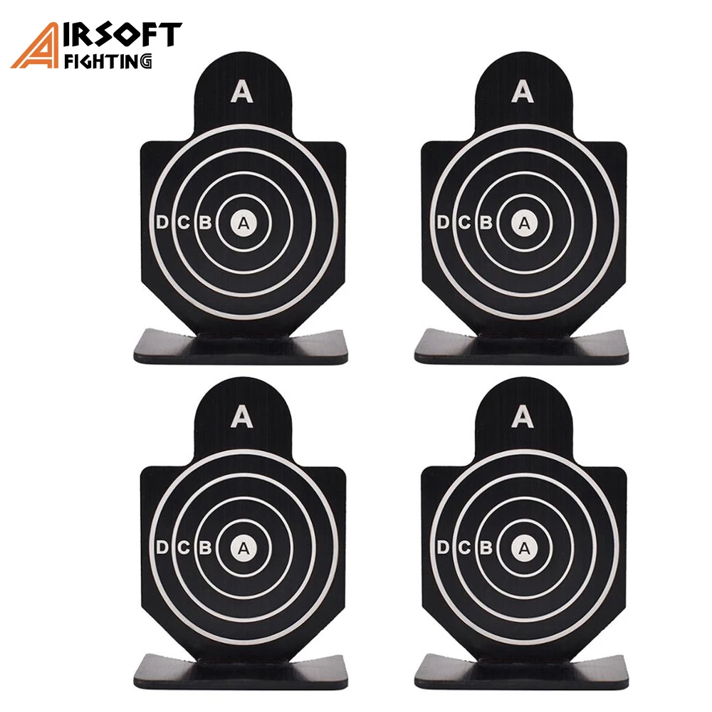 

4pcs Airsoft Shooting Target Sets Metal Tactical Hunting Rifle Pistol BB Shooting Practice Targets Outdoor Practicing Training