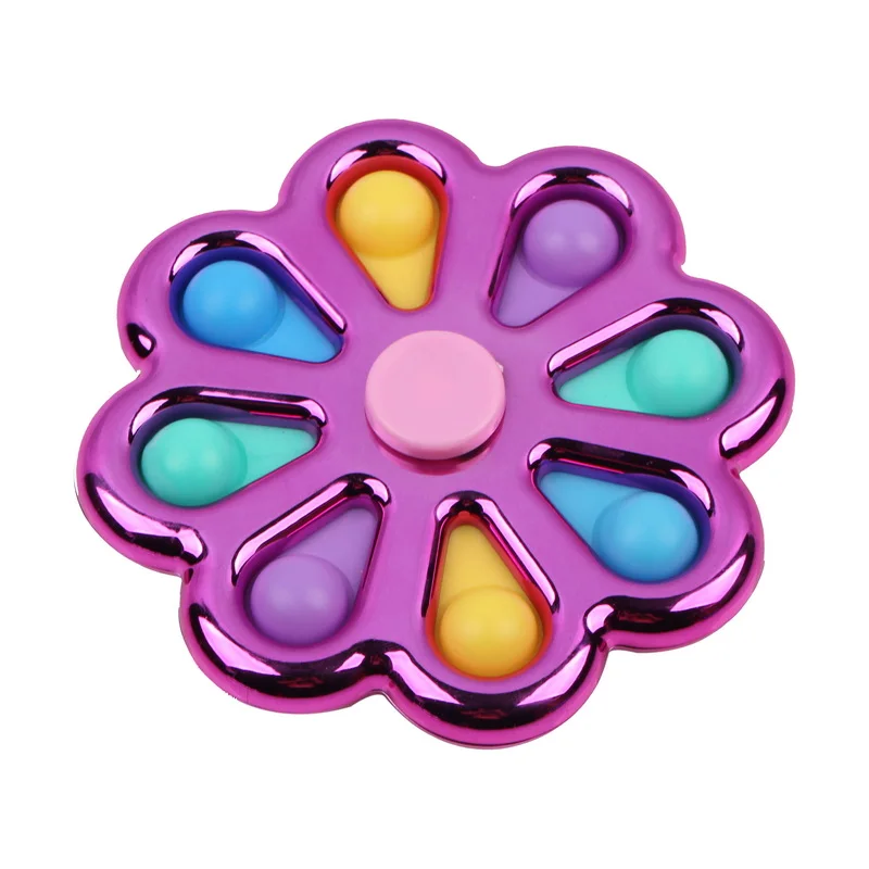 

Pop Squeeze Fidget Spinner Kids Toys ABS Colorful Pops Gyro Toy Relief Stress Educational Finger Tip Toys for Kids Adults Gift