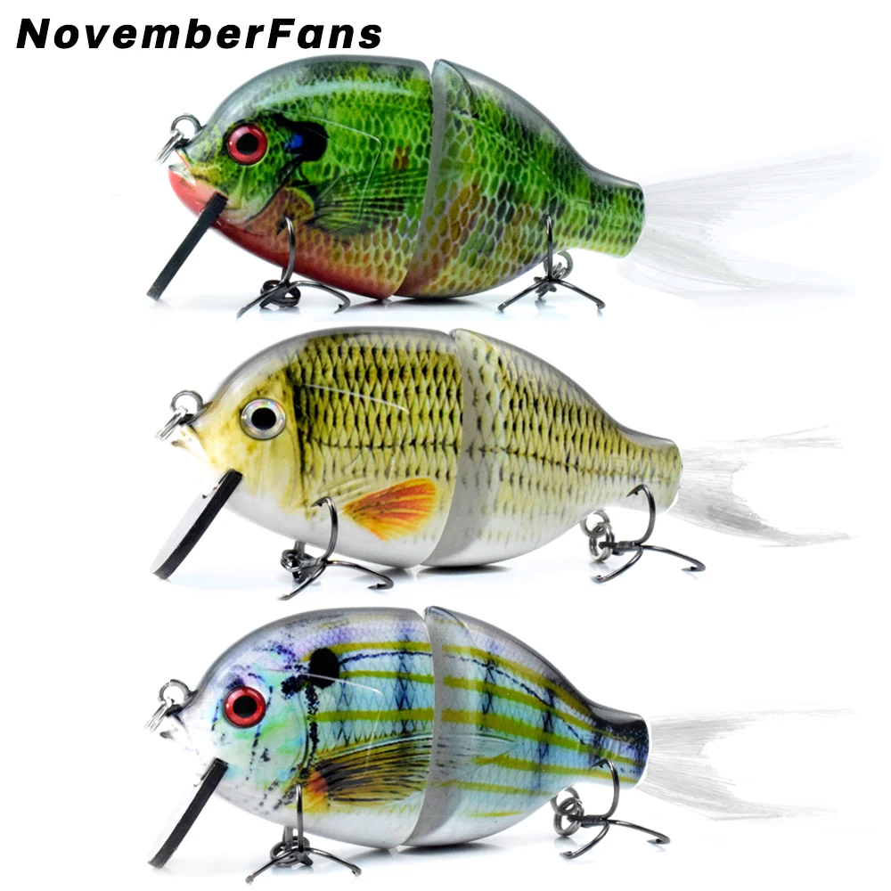 

NovemberFans New Bluegill Crankbait 4inch 31.5g Floating Jointed Claw Lures Carbon Fiber Bills Sunfish Wobblers Fishing Lure