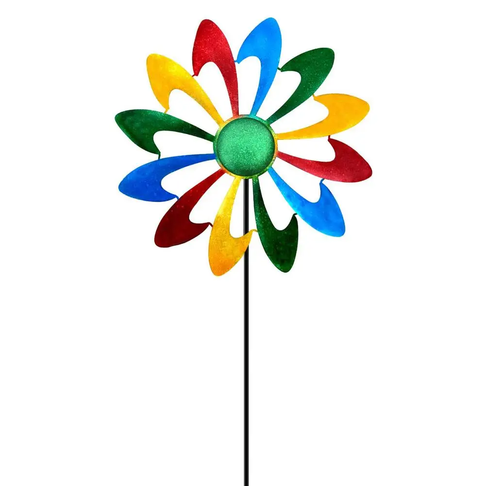 

Outdoor Wind Spinner Iron Windmill Garden Decoration Yard Lawn