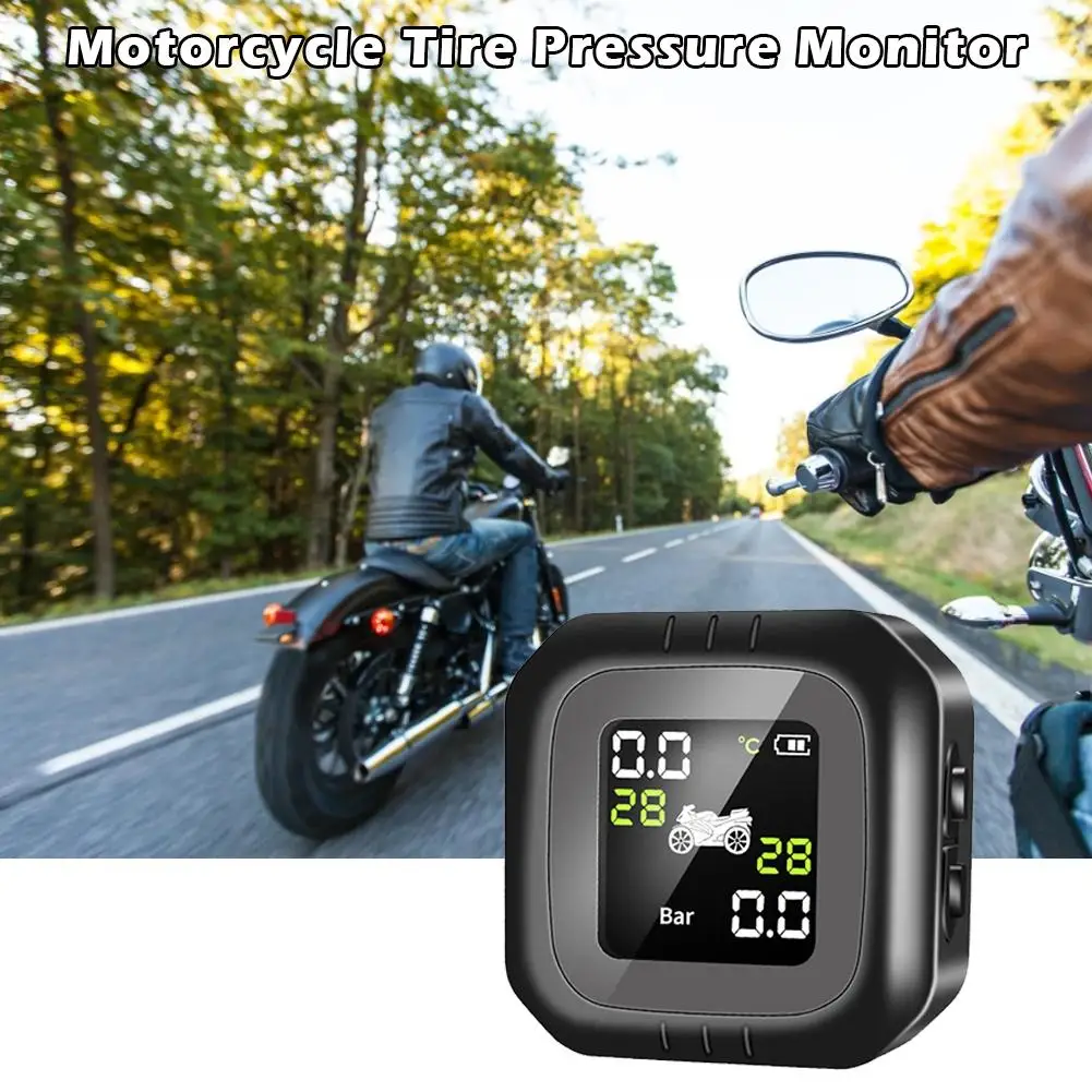 TPMS монитор давления в автошинах водонепроницаемый Солнечный Внешний мотоцикл универсальное устройство для обнаружения шин беспроводное устройство мониторинга