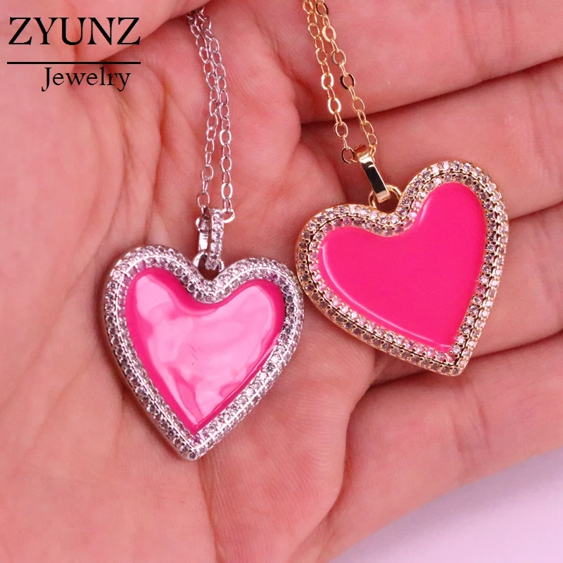 Ожерелье с подвеской женское черно-белое фианитами 5 шт.