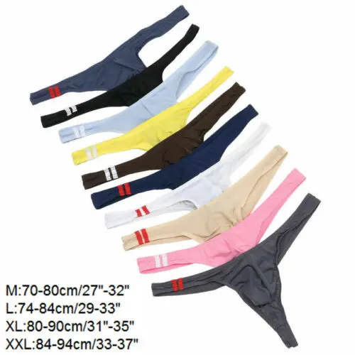 

New Hot Sale10 Styles Men's Underwear T-Back G-String Briefs Sexy Breathable Tangas Thong Lingerie Fashion Breathless Thong Male