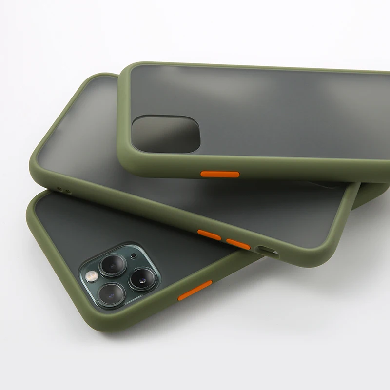 green Чехол chyi для iphone 11 pro max xs xr 7 8 6s plus, чехол, оболочка, Модный чехол для телефона, pc, задняя крышка, Мягкий силикон, tpu edge etui - Цвет: green