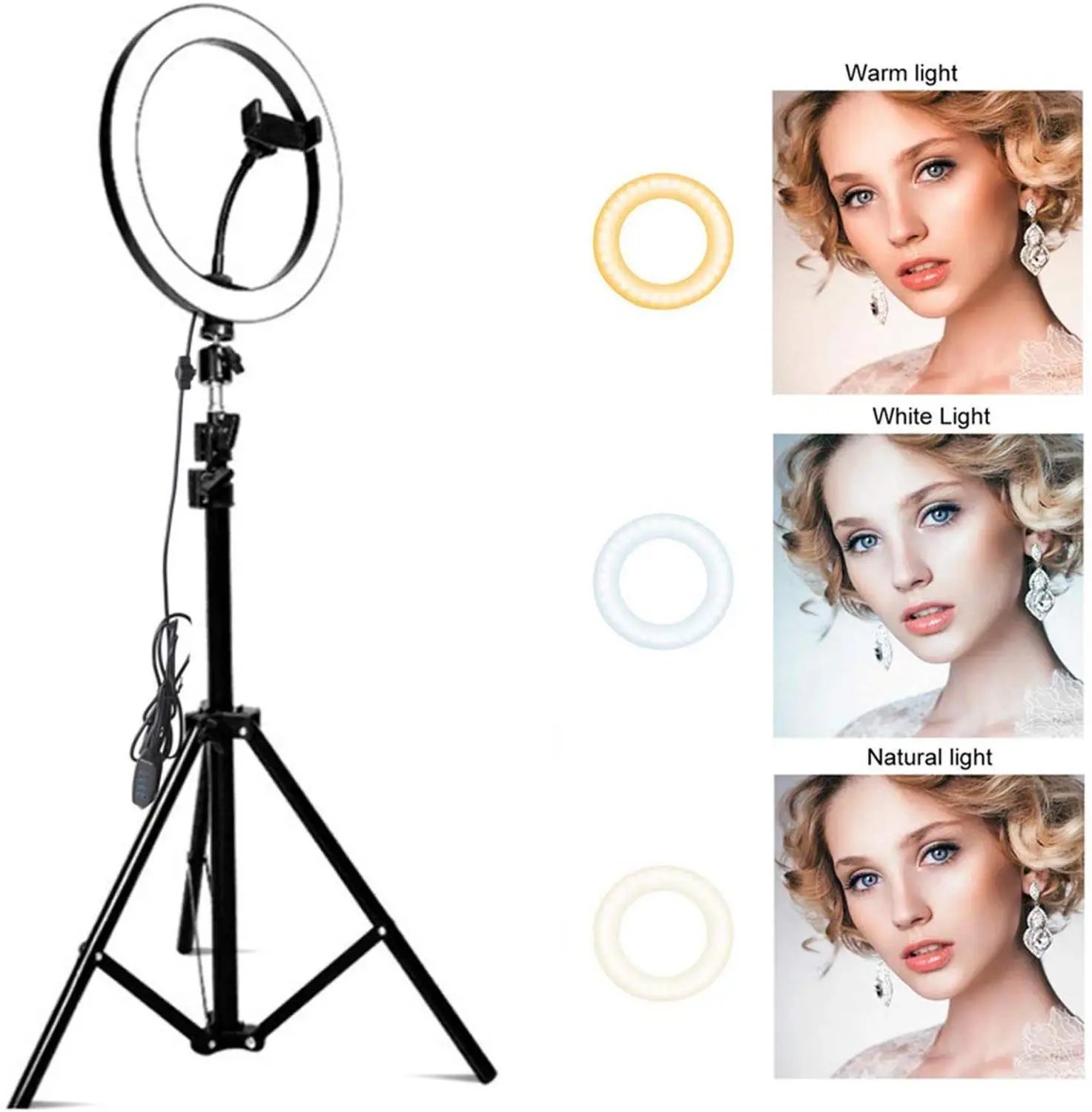 Видеосветильник Zayex приглушаемый светодиодный кольцевой светильник для селфи