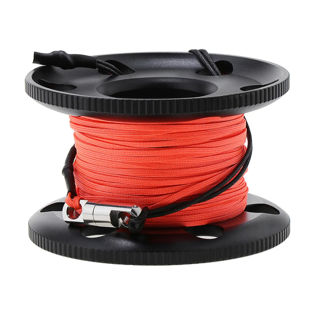 Дайвинг алюминиевый Finger Spool Катушка 20 Вт 30 50 м линия с Нержавеющая сталь оснастки