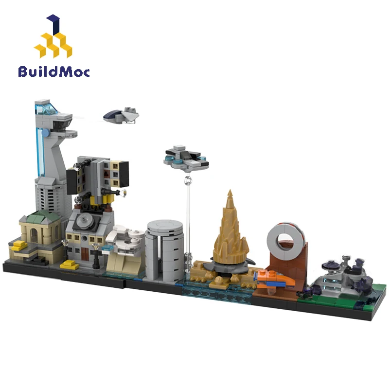 

Модель здания, здание, город, супергерои MOC-23510, башня, панорамная линия, космический корабль, Летающий конструктор, детские игрушки