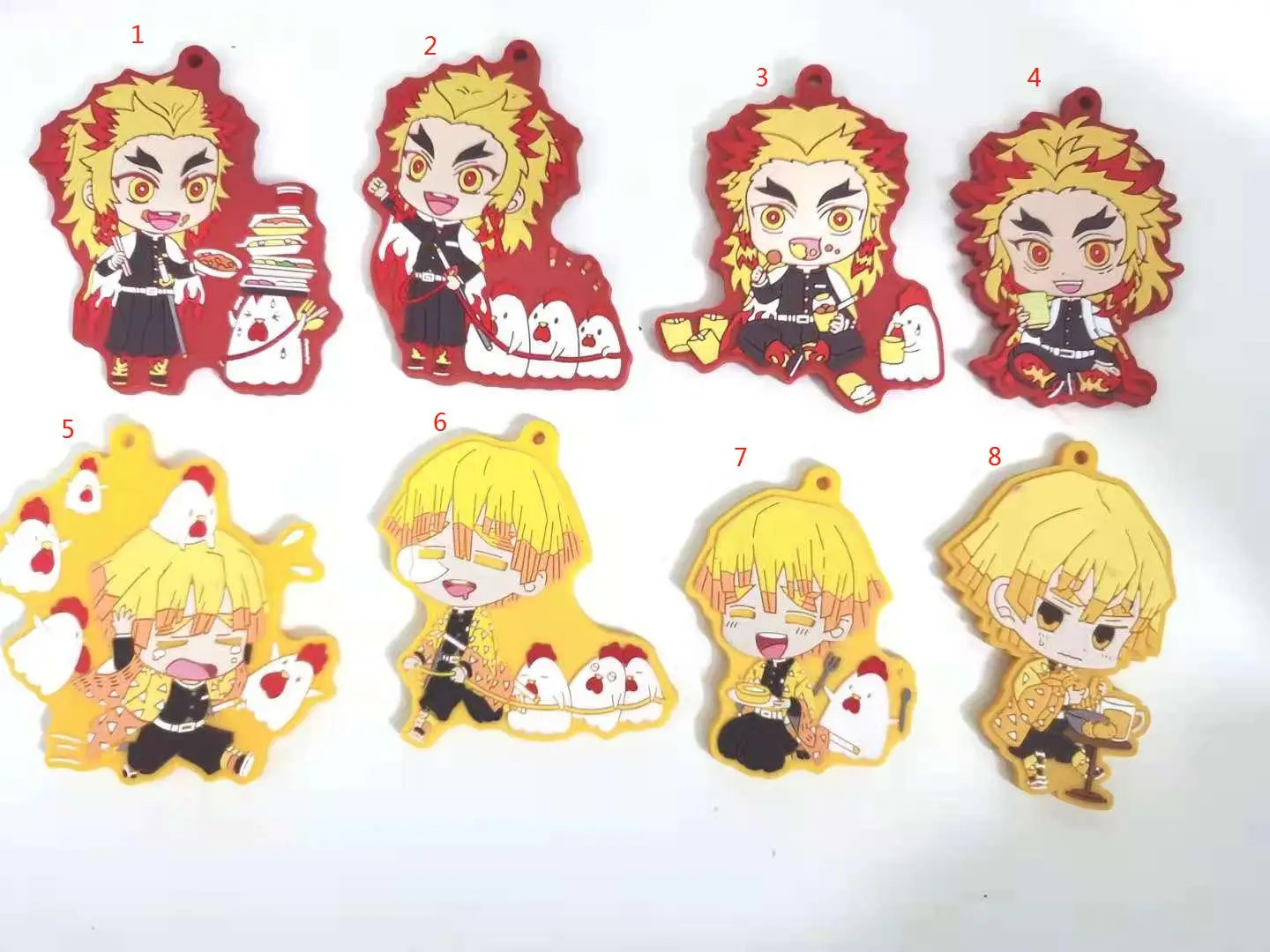 

Demon Slayer: Kimetsu no Yaiba original Japanese anime figure rubber Silicone mobile phone charms key chain strap keyring