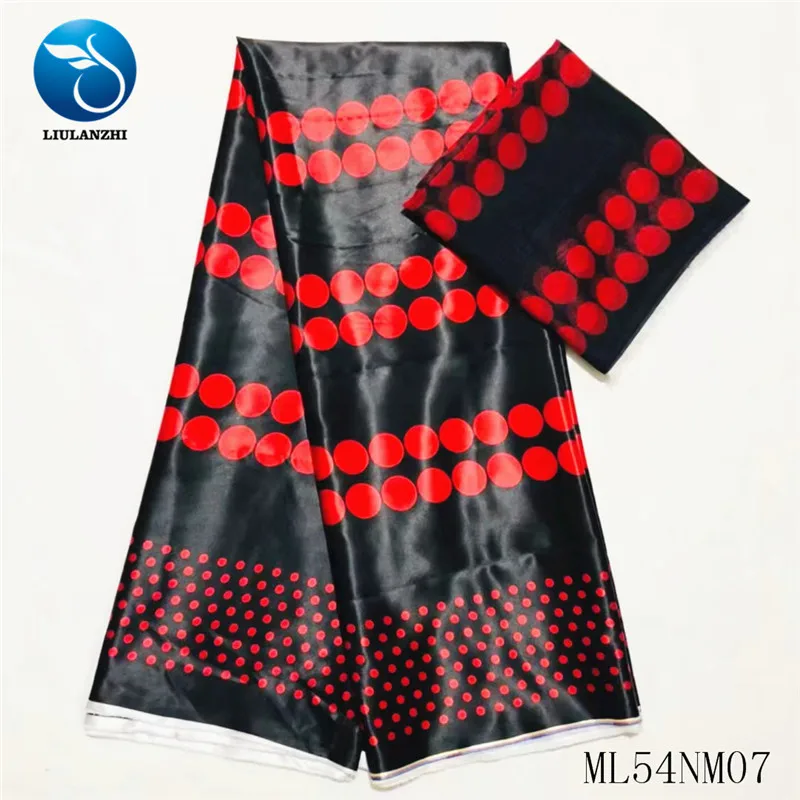 LIULANZHI африканская шелковая ткань с принтом и нигерийская атласная для платья 4 + 2