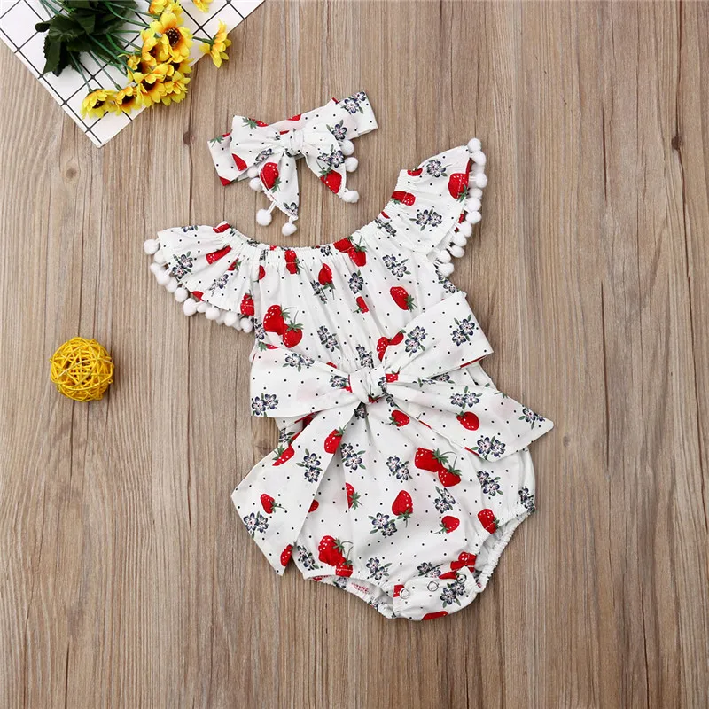 Комбинезон для маленьких девочек 0 18 месяцев одежда с расклешенным рукавом и