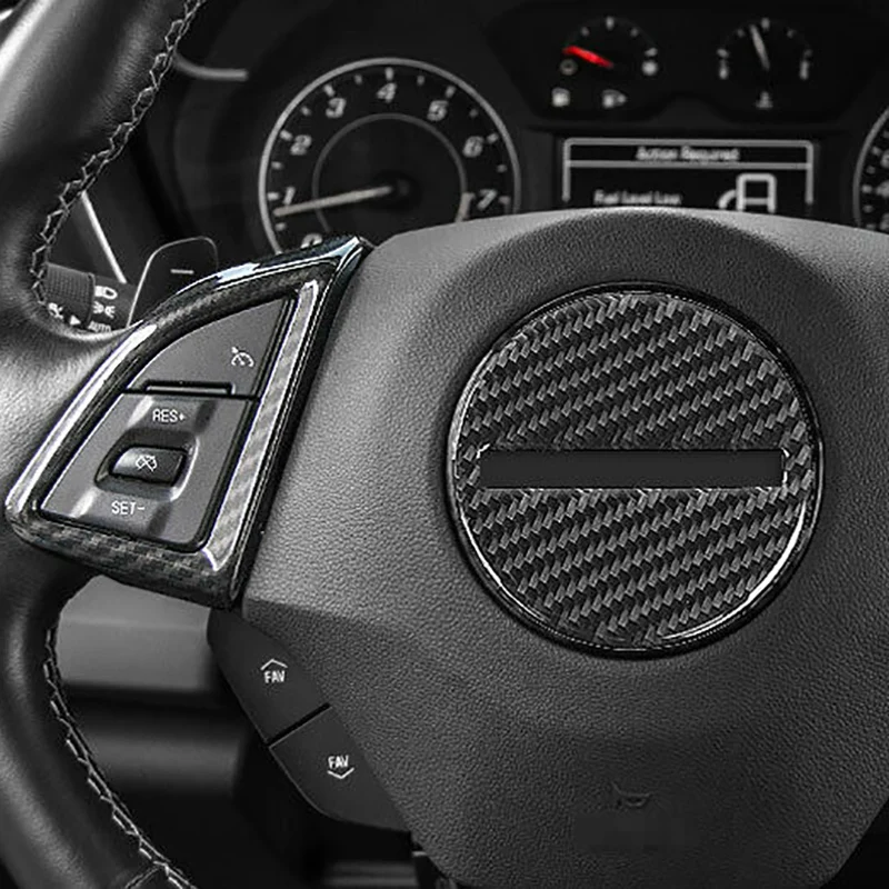 

for Chevrolet Camaro 2016-2019 Car Carbon Fiber Steering Wheel Switch Button Sticker Cover Trim Frame Accessories