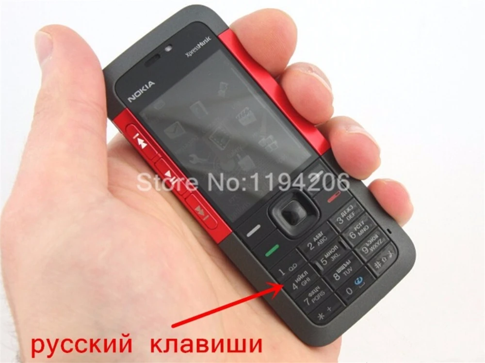 Разблокированный Nokia 5310 XpressMusic Bluetooth Java MP3-плеер Поддержка русской клавиатуры Восстановленный телефон