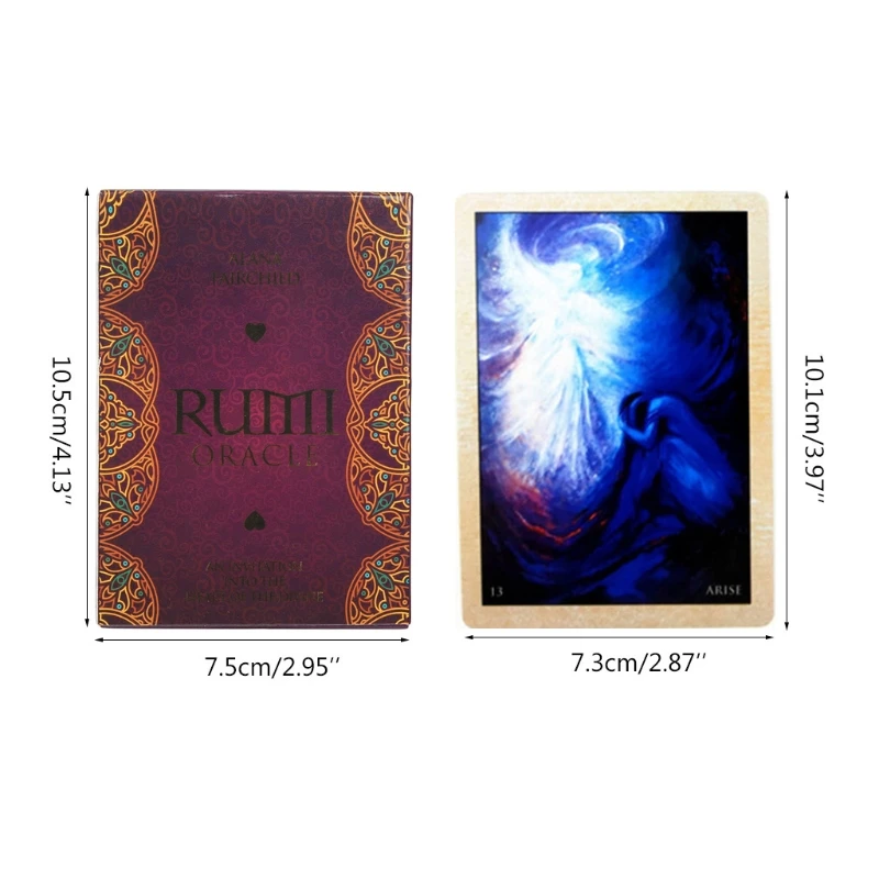 

Rumi Oracle An Invitation into the Heart of the Divine 44 Cards Deck Tarot Game D0AE