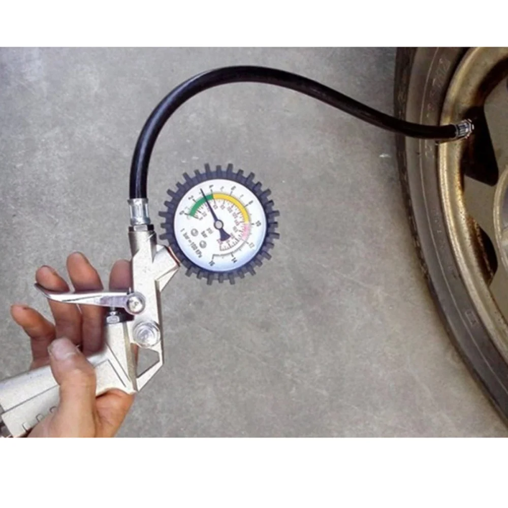 

Multi-functional Tire Pressure Meter Air Inflator Decompression Tool for Truck Motorcycle Car