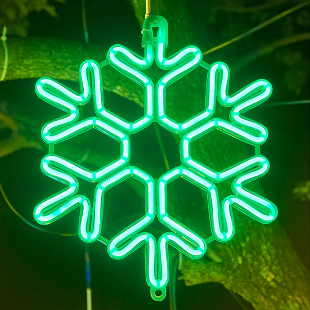 

Snow flower hanging lamp, LED lightsnow flower decorated Christmas tree outdoor 40cm waterproof festival decorative night light