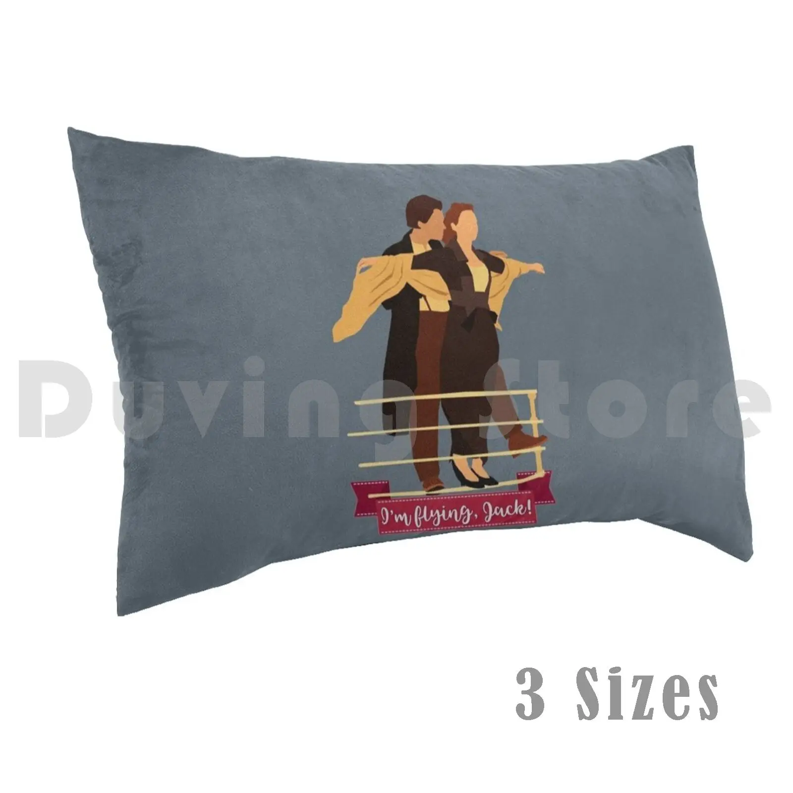 

Im Flying , Jack! Pillow Case Printed 35x50 Movie Quote Titantic Jack Dawson Jack And Rose Rose Im Flying