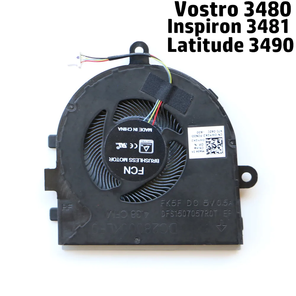 DP/N:0WYGK2 для Dell Vostro 3480 / Inspiron 3481 Latitude 3490 Вентилятор охлаждения процессора|Кулеры и