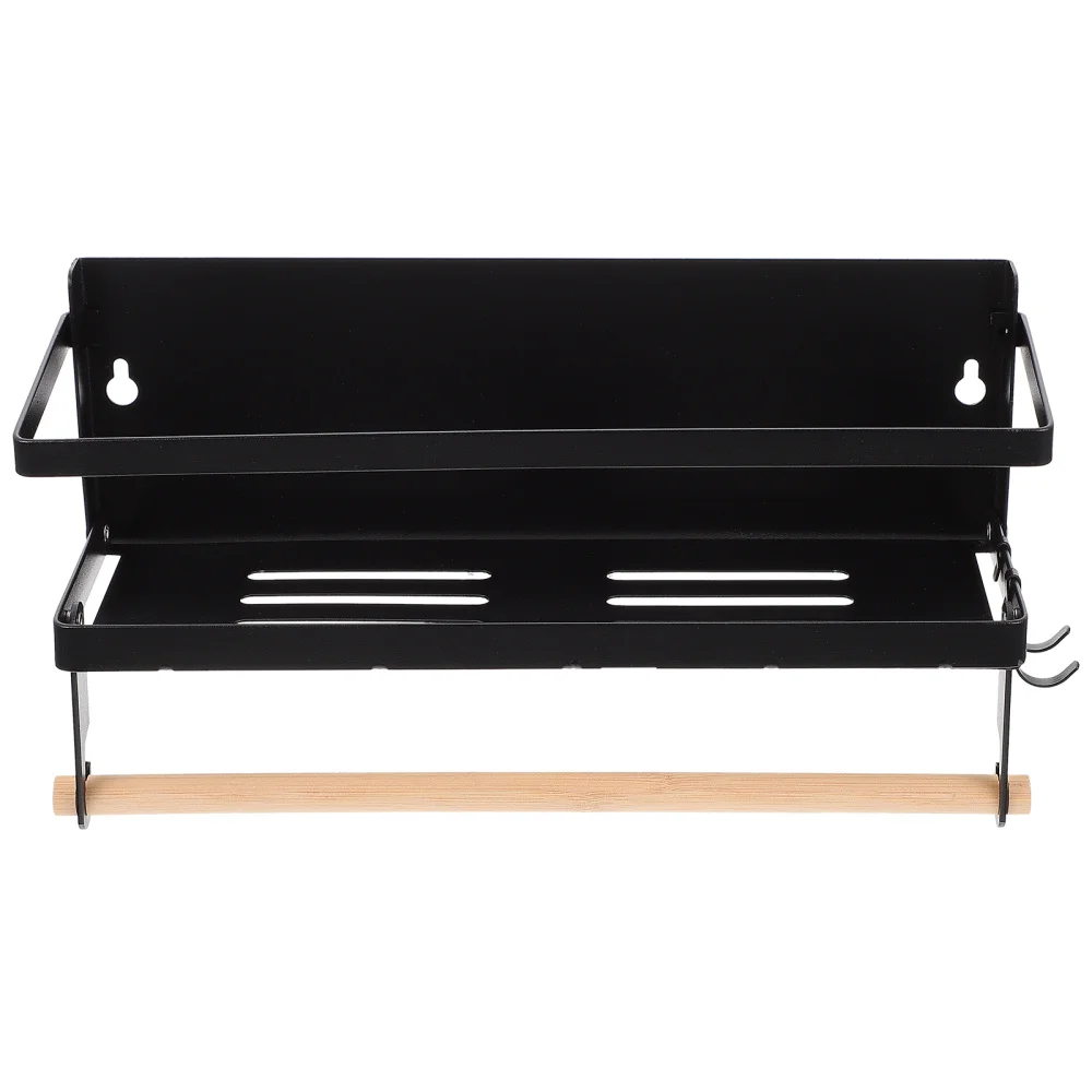 

Stainless Steel Storage Rack Refrigerator Side Rack with Screws (Black)