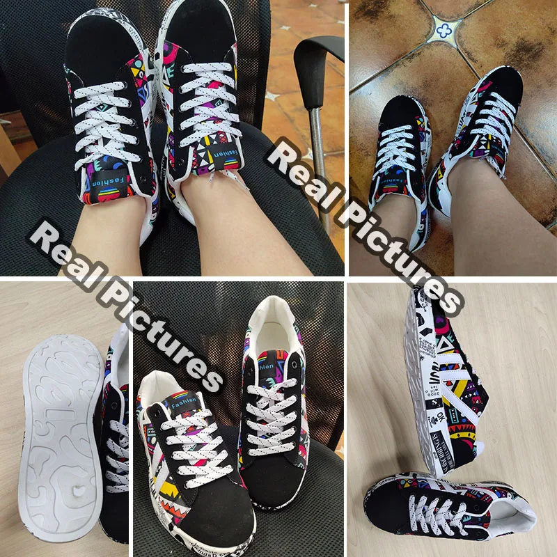 Женская Повседневная обувь GTIME повседневная на плоской подошве с принтом модель