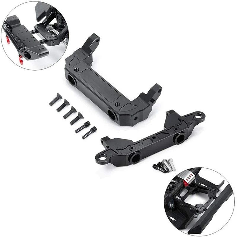 

Front Rear Bumper Mount Servo Mounting Bracket for Axial SCX10 III AXI03007 & Front and Rear Bumper with LED Lights