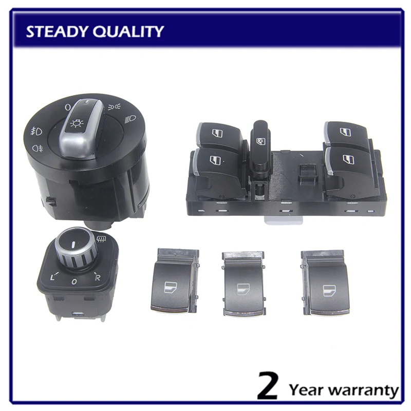 

mirror headlight switch window switch set for VW 5ND 959 565A 5ND 959 857 5ND941431B