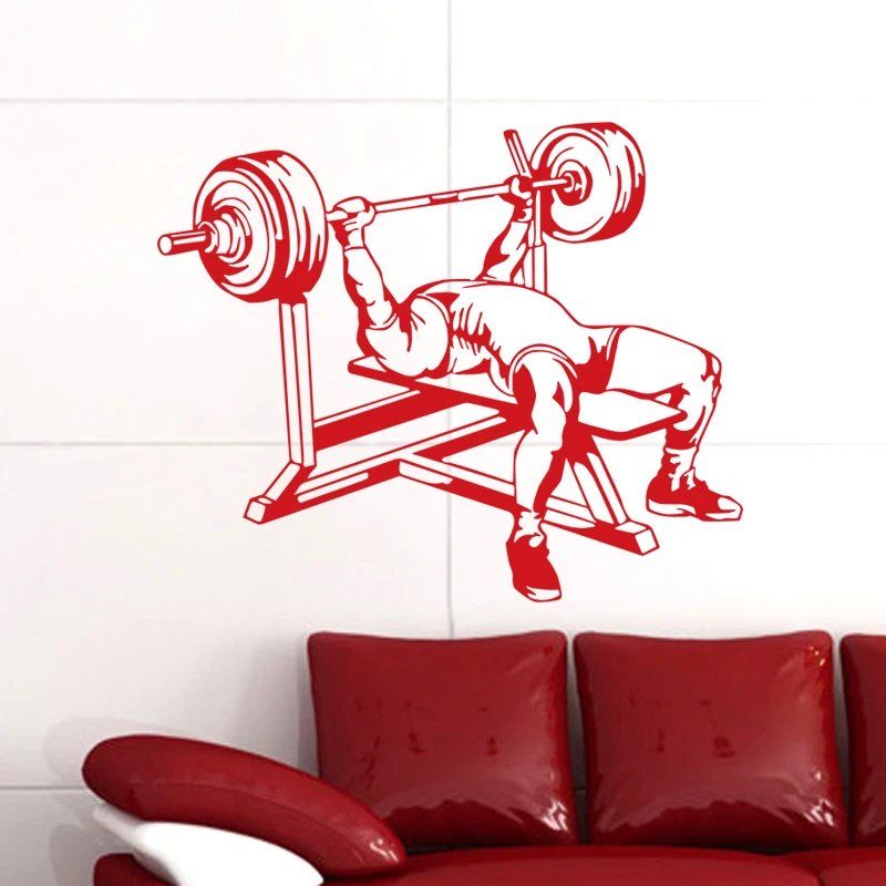 Стикер для спортзала наклейка фитнеса постеры бодибилдинга виниловые наклейки