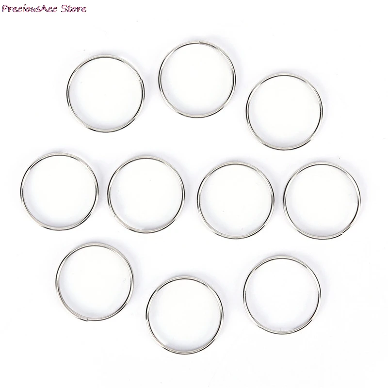 

10pcs Steel Keyring Split Key Rings Nickel Hoop Ring Plated Steel Loop Newest Arrival