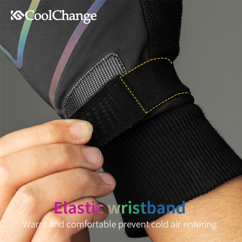 Велосипедные перчатки CoolChange зимние теплые водонепроницаемые велосипедные