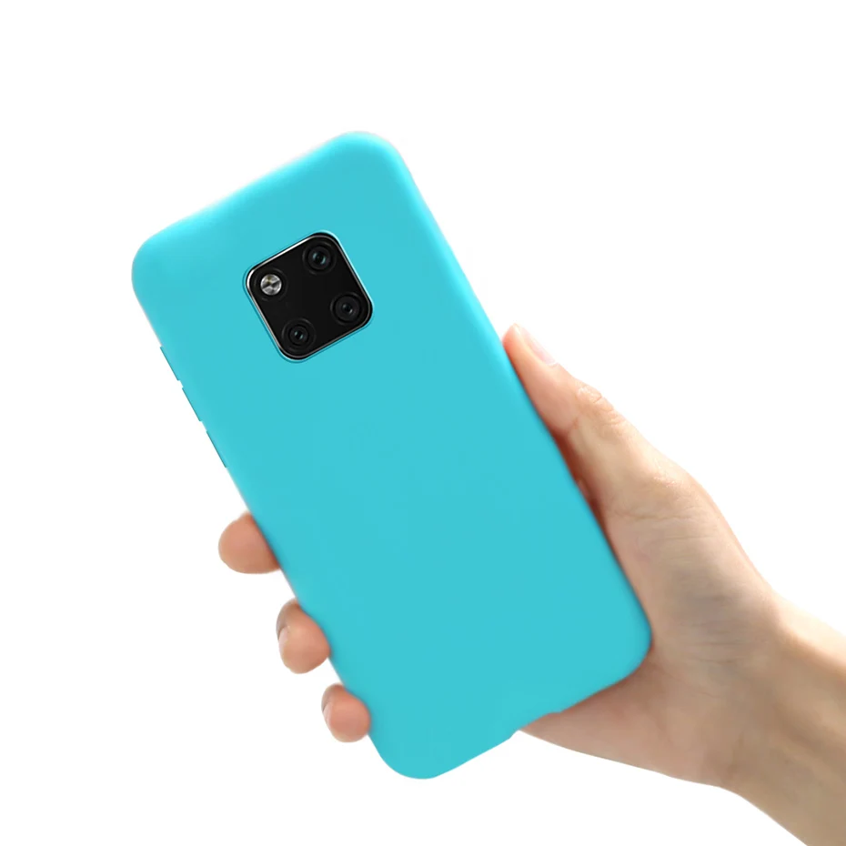 Макарон силиконовый мягкий чехол для huawei Y7 Y6 P20 P30 Lite Pro P Smart Коврики 20 30 Pro Lite Honor 10 8x 8c чехол для телефона - Цвет: blue