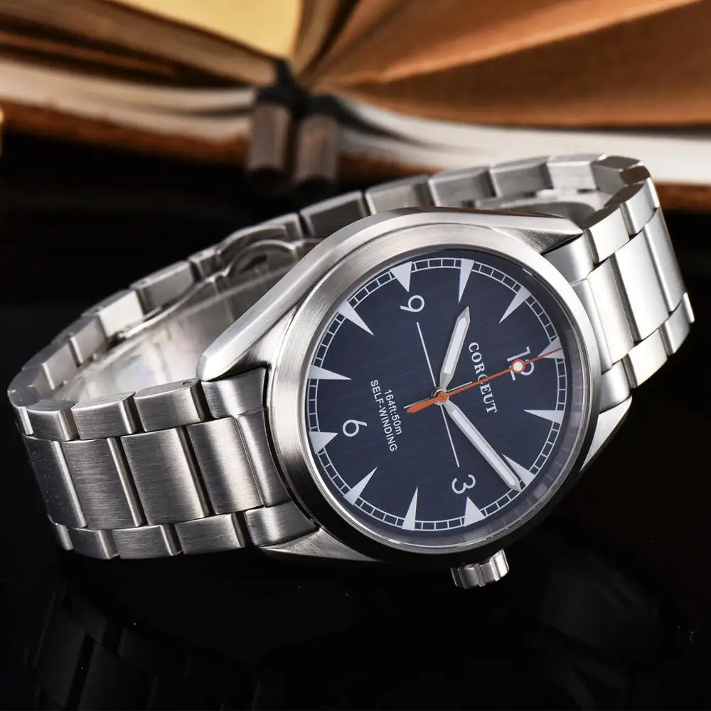 Часы мужские механические с автоподзаводом и сапфировым стеклом 41 мм | Наручные