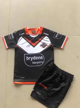 

2021 WESTS TIGERS Kids Home Rugby Jersey Sets Sport Shirt size 16-26